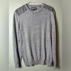 Barbour Men’s Weather Comfort Gray Crew Neck Pullover Sweater Size Large